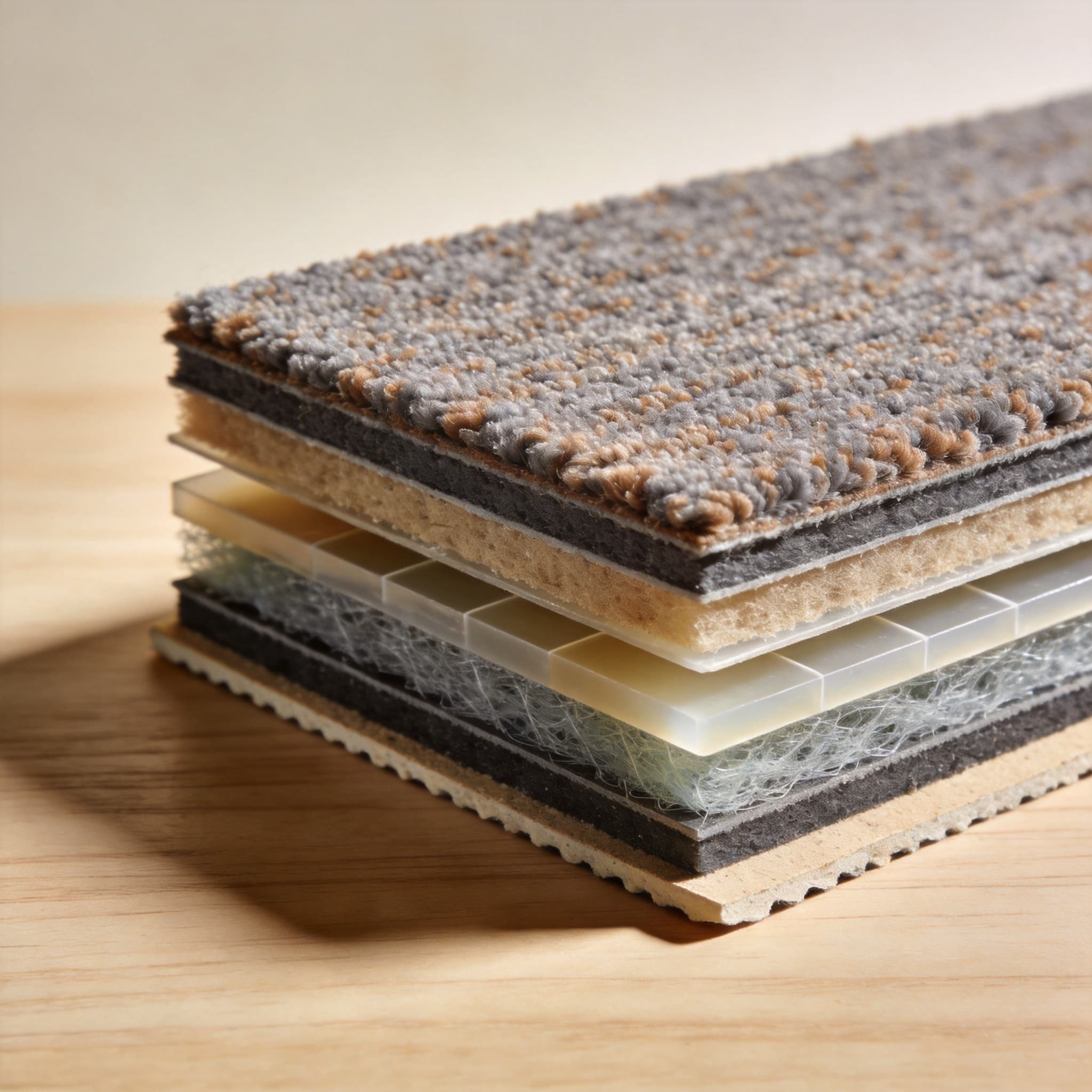 GOTO floor multi-layer backing construction cross-section